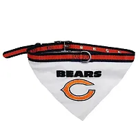 Pets First Chicago Bears Dog Collar Bandana - Large