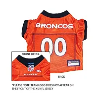 Pets First Denver Broncos Orange Pet Jersey - Small