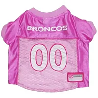Pets First Denver Broncos Pink Dog Jersey - Medium