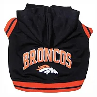 Pets First Denver Broncos Pet Hoodie Sweatshirt - Medium