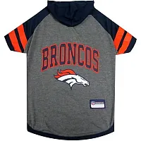 Pets First Denver Broncos Pet Hoodie T-Shirt - Medium