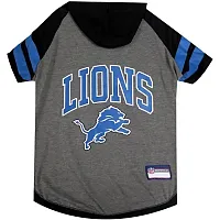 Pets First Detroit Lions Pet Hoodie T-Shirt - Medium
