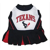 Pets First Houston Texans Cheerleader Dog Dress - Medium