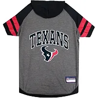 Pets First Houston Texans Pet Hoodie T-Shirt - Medium