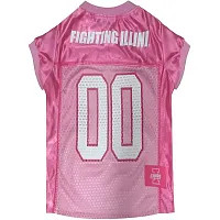 Pets First Illinois Fighting Illini Pink Pet Jersey - Large