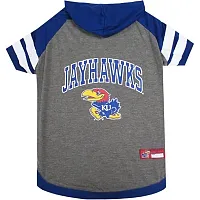 Pets First Kansas Jayhawks Pet Hoodie T-Shirt - Medium