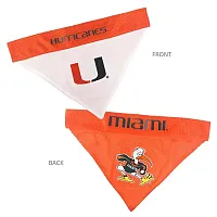 Pets First Miami Hurricanes Pet Reversible Bandana - L/XL