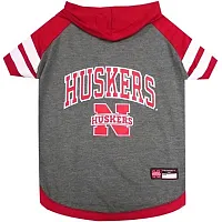 Pets First Nebraska Huskers Pet Hoodie T-Shirt - Medium