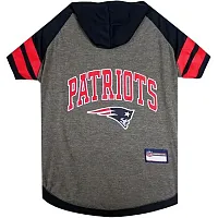 Pets First New England Patriots Pet Hoodie T-Shirt - Medium