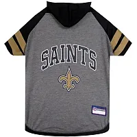 Pets First New Orleans Saints Pet Hoodie T-Shirt - Medium
