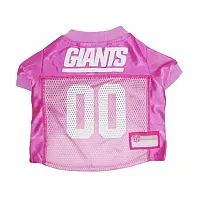Pets First New York Giants Pink Dog Jersey - Medium