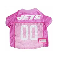 Pets First New York Jets Pink Dog Jersey - Medium
