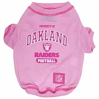 Pets First Oakland Raiders Pink Pet T-Shirt - X-Small
