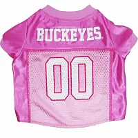 Pets First Ohio State Buckeyes Pink Dog Jersey - Medium