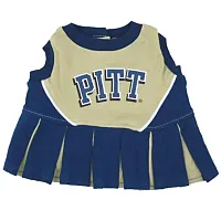 Pets First Pittsburgh Panthers Cheerleader Pet Dress - Medium