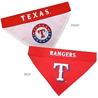 Pets First Texas Rangers Pet Reversible Bandana - L/XL