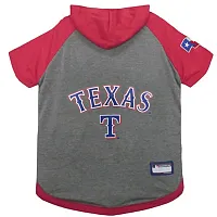 Pets First Texas Rangers Pet Hoodie T-Shirt - Medium