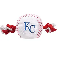 Pets First Kansas City Royals Nylon Baseball Rope Tug Toy