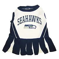 Pets First Seattle Seahawks Cheerleader Pet Dress - X-Small