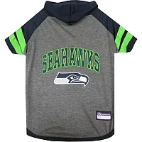Pets First Seattle Seahawks Pet Hoodie T-Shirt - Medium