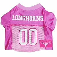 Pets First Texas Longhorns Pink Dog Jersey - Medium