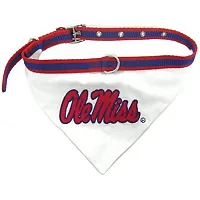 Pets First Ole Miss Rebels Dog Collar Bandana - Large