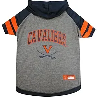 Pets First Virginia Cavaliers Pet Hoodie T-Shirt - Large