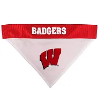 Pets First Wisconsin Badgers Pet Reversible Bandana - S/M
