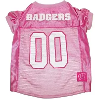 Pets First Wisconsin Badgers Pink Pet Jersey - Small
