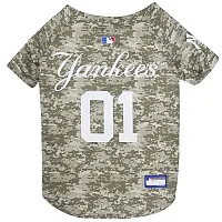 Pets First New York Yankees Pet Camo Jersey - Large