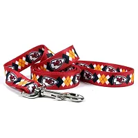 Little Earth Productions Kansas City Chiefs Argyle Nylon Leash - X-Small