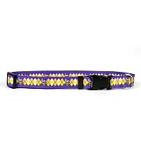 Little Earth Productions Minnesota Vikings Argyle Nylon Collar - Small