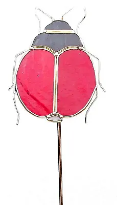 Ladybug Art Glass Garden Stake 01-18122