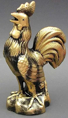 12" Bronze Ceramic Rooster 01-33935
