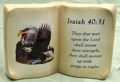 Ceramic Book Eagle Verse Isaiah 40:31 0111-10127
