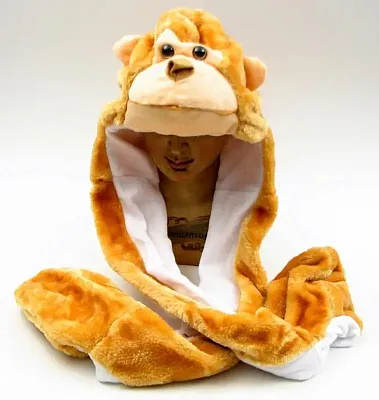 Large Monkey Plush Hat 0126-10A-MONKEY