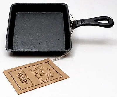 Old Mountain Cast Iron Preseasoned Square Skillet 0166-10106