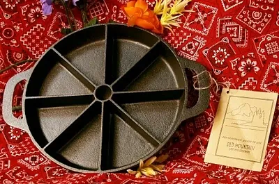 Old Mountain Cast Iron Preseasoned Pre-Sliced Cornbread 0166-101