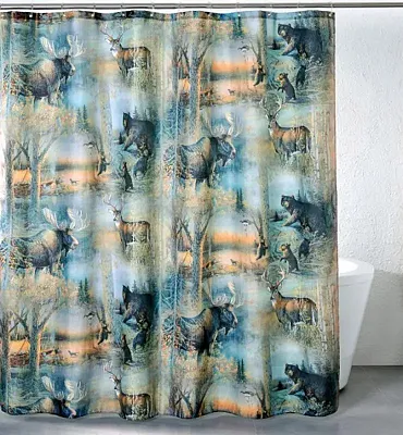 Deer & Moose Shower Curtain 017-2009