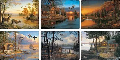 Cabin Scenes Cutting Board Assorted Priced Each 017-787