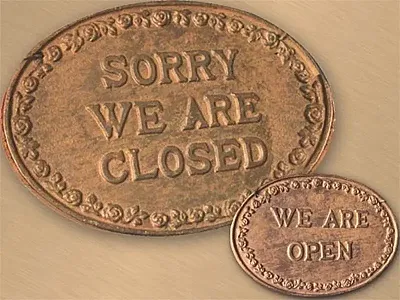 Sign CLOSEDOPEN Cast Iron 0170-08648