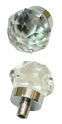 SMALL Clear Solid Crystal DrawerDoor Pull 0170-HO35C