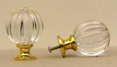 Clear Solid Crystal Pumpkin Knob 0170J-01045C