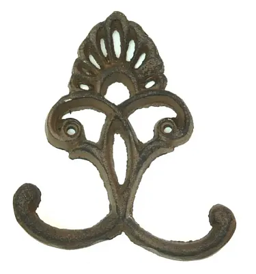 Cast Iron Crown Hooks Set of 6 Rust 0170J-01555