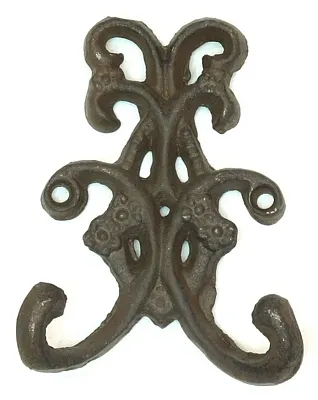 Set of 6 Rust Double Floral Hooks 0170J-01556