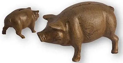 Cast Iron Pig Bank Rust 0170J-04614