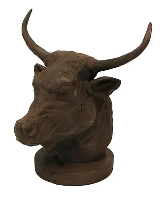 Cast Iron Rust Bull Bust 0170J-04658