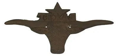 Cast Iron Large Texas Longhorn Plaque 0170J-05214