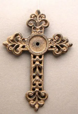 Medium Open Fleur De Lis Cross S / 2 0170K-03626