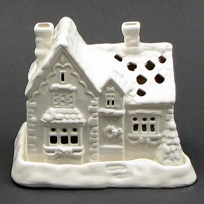 Ceramic House With 4 Tea Lights 0179-0856